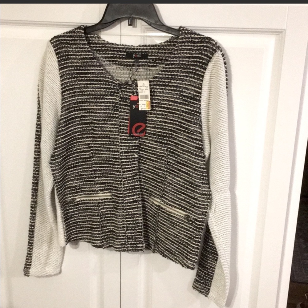 NWT Yest Lightweight Tweed light weight Jacket M